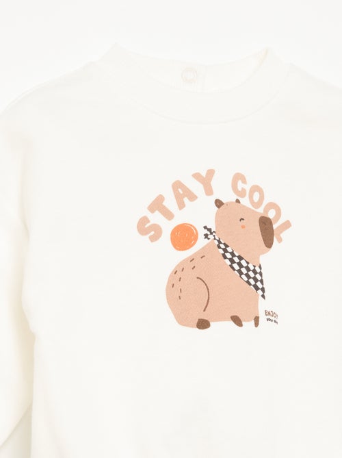 Conjunto de 2 peças - Sweatshirt + calças - Kiabi