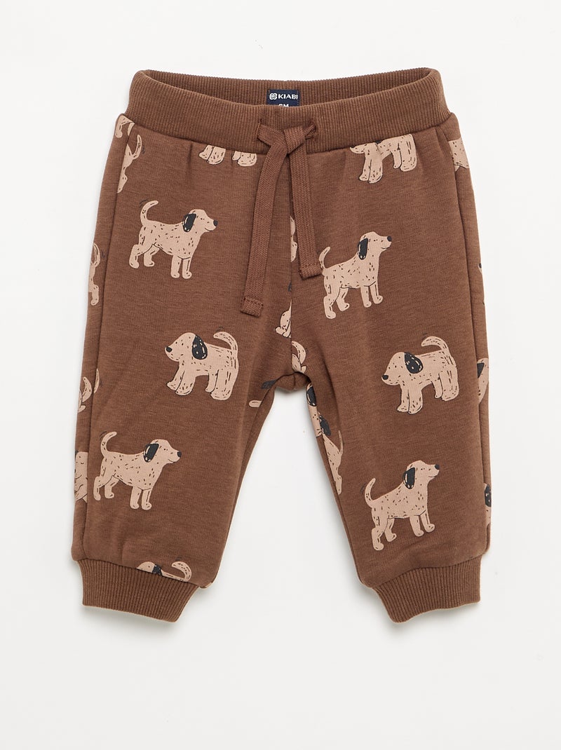 Conjunto de 2 peças - Sweatshirt + calças Castanho - Kiabi