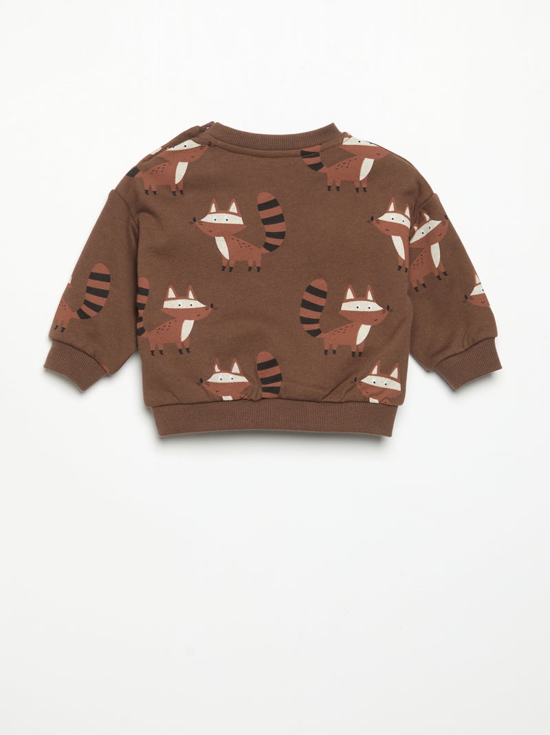 Conjunto de 2 peças - Sweatshirt + Calças de jogging Castanho - Kiabi