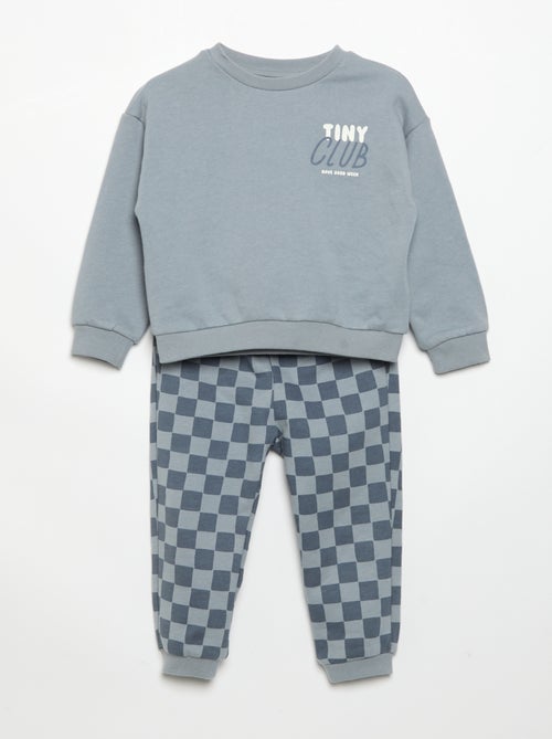 Conjunto de 2 peças - Sweatshirt + Calças de jogging - Kiabi