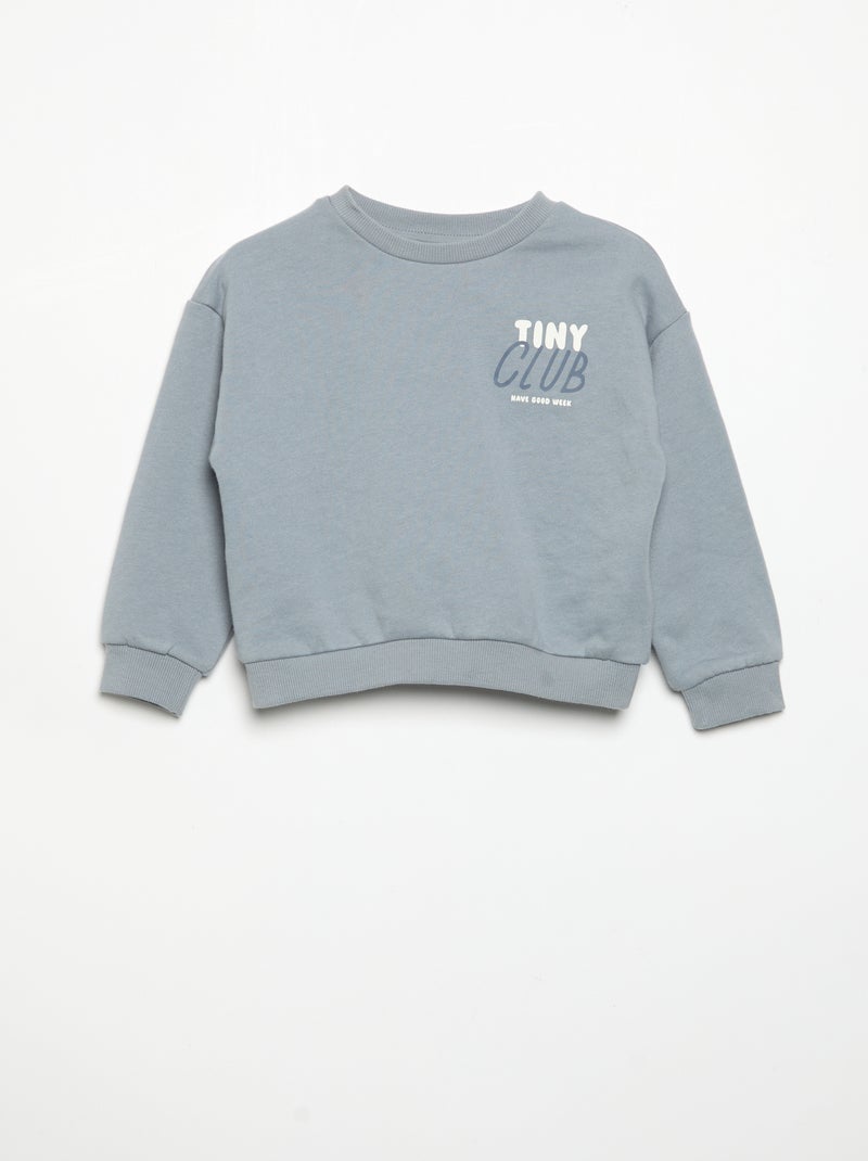 Conjunto de 2 peças - Sweatshirt + Calças de jogging Cinza - Kiabi