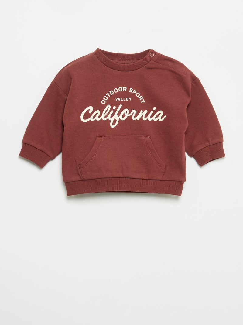 Conjunto de 2 peças - sweatshirt + Calças de jogging Vermelho - Kiabi