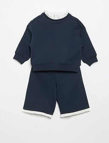 Conjunto de 2 peças - Sweatshirt + calças largas