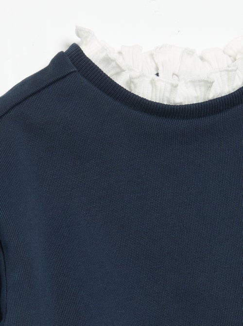Conjunto de 2 peças - Sweatshirt + calças largas - Kiabi Conjunto de 2 peças - Sweatshirt + calças largas - Kiabi