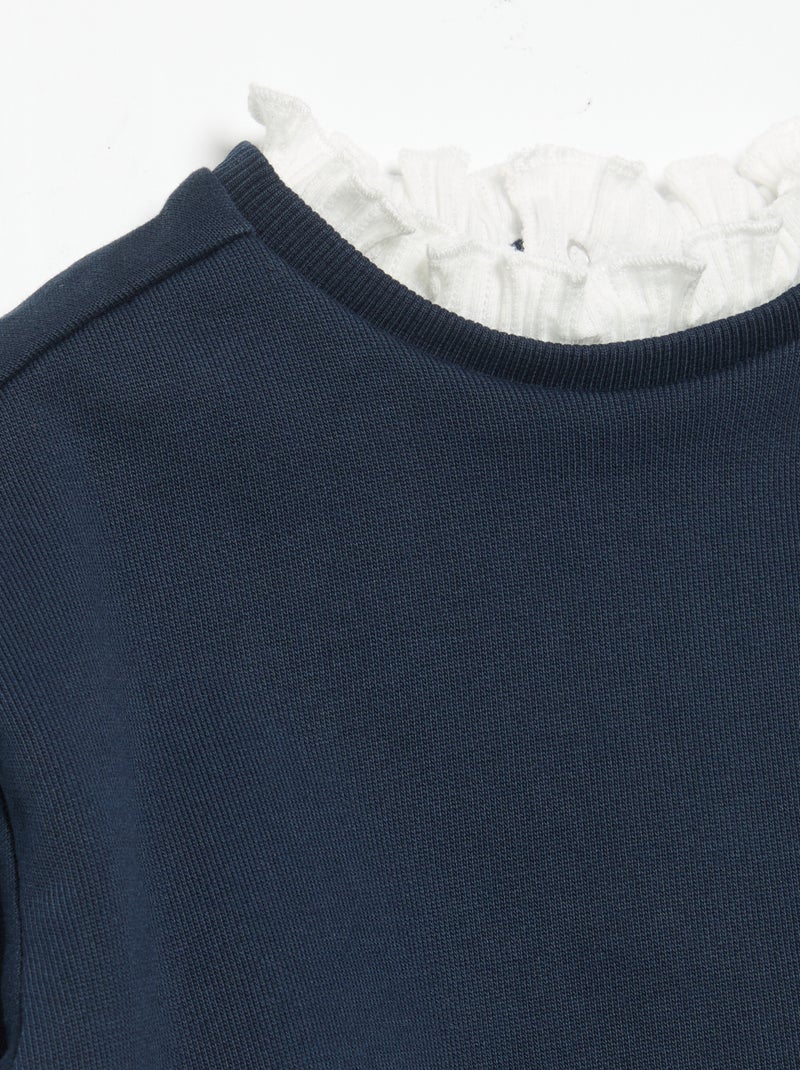 Conjunto de 2 peças - Sweatshirt + calças largas Azul - Kiabi