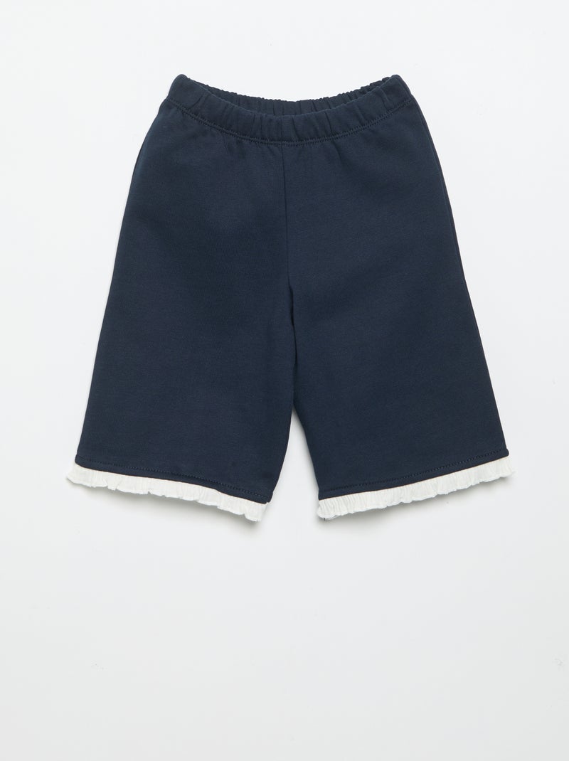 Conjunto de 2 peças - Sweatshirt + calças largas Azul - Kiabi
