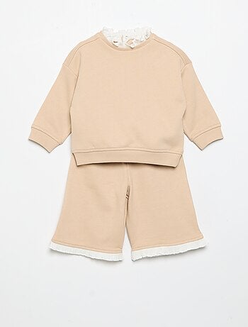 Conjunto de 2 peças - Sweatshirt + calças largas