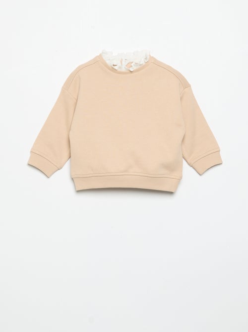 Conjunto de 2 peças - Sweatshirt + calças largas - Kiabi