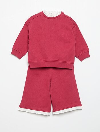 Conjunto de 2 peças - Sweatshirt + calças largas
