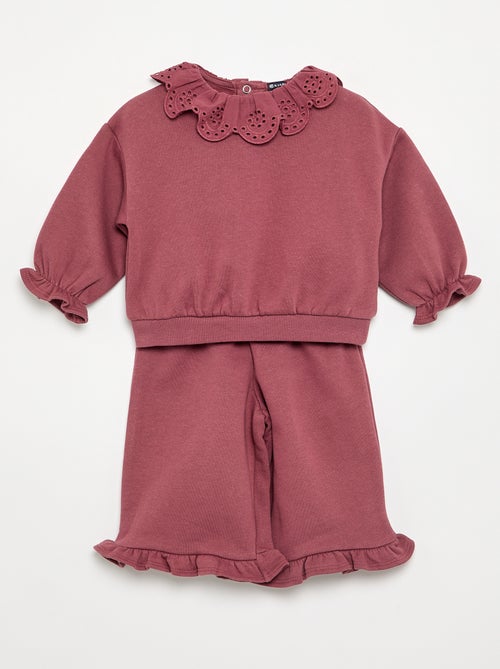 Conjunto de 2 peças - sweatshirt + calças - Kiabi Conjunto de 2 peças - sweatshirt + calças - Kiabi