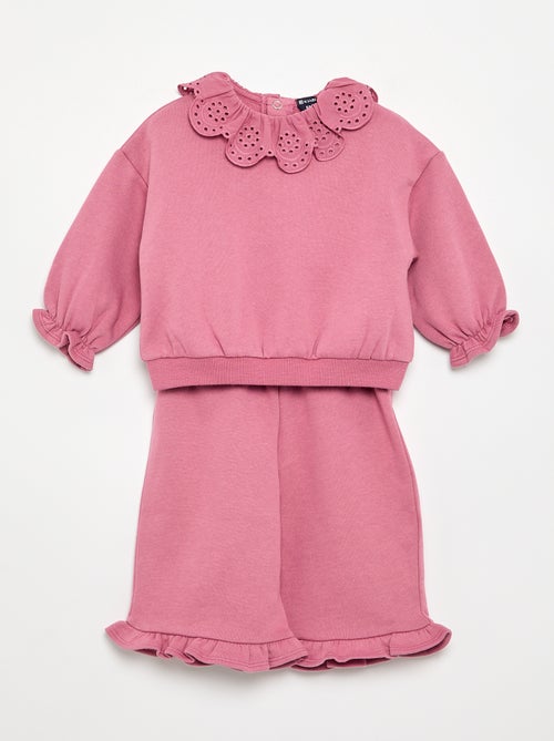 Conjunto de 2 peças - sweatshirt + calças - Kiabi Conjunto de 2 peças - sweatshirt + calças - Kiabi