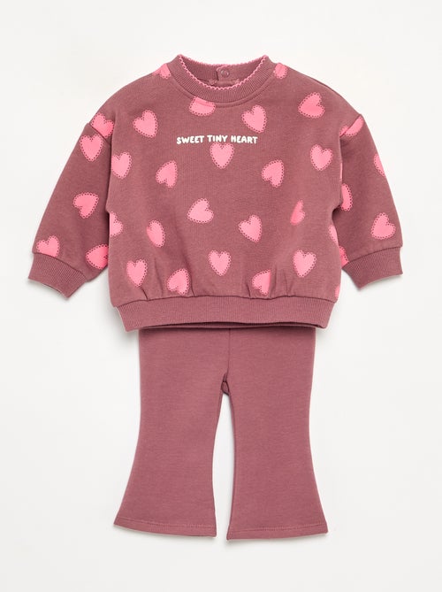 Conjunto de 2 peças - Sweatshirt + calças - Kiabi Conjunto de 2 peças - Sweatshirt + calças - Kiabi