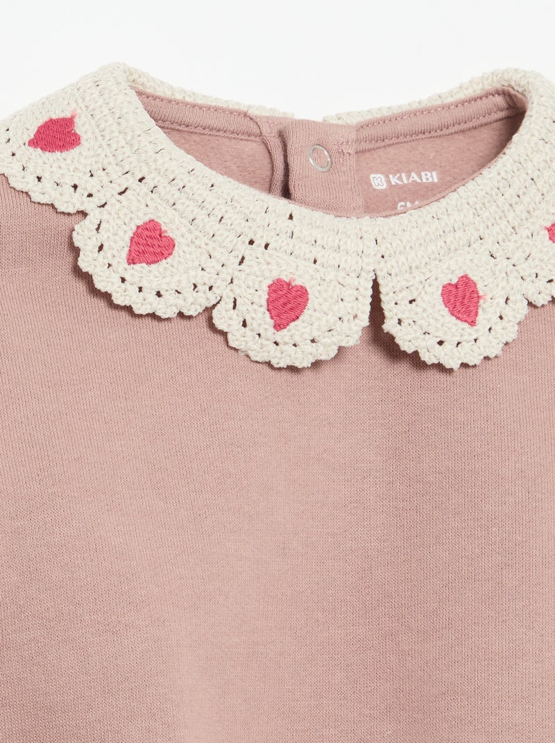 Conjunto de 2 peças - sweatshirt + legging Rosa - Kiabi