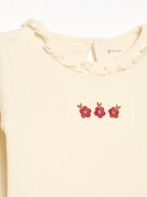 Conjunto de 2 peças - T-shirt + calças de veludo - Kiabi