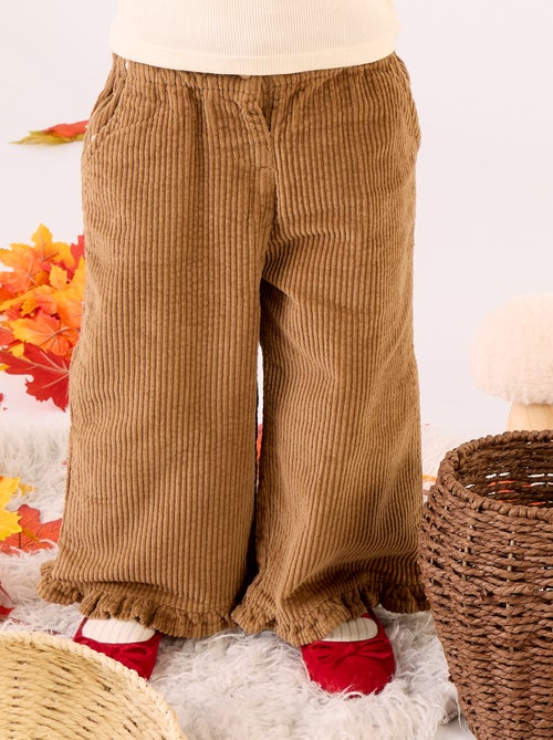 Conjunto de 2 peças - T-shirt + calças de veludo - Kiabi