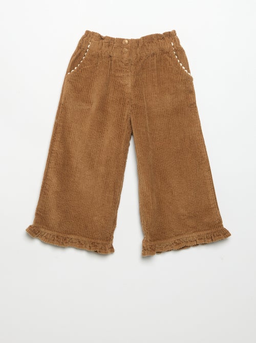 Conjunto de 2 peças - T-shirt + calças de veludo - Kiabi