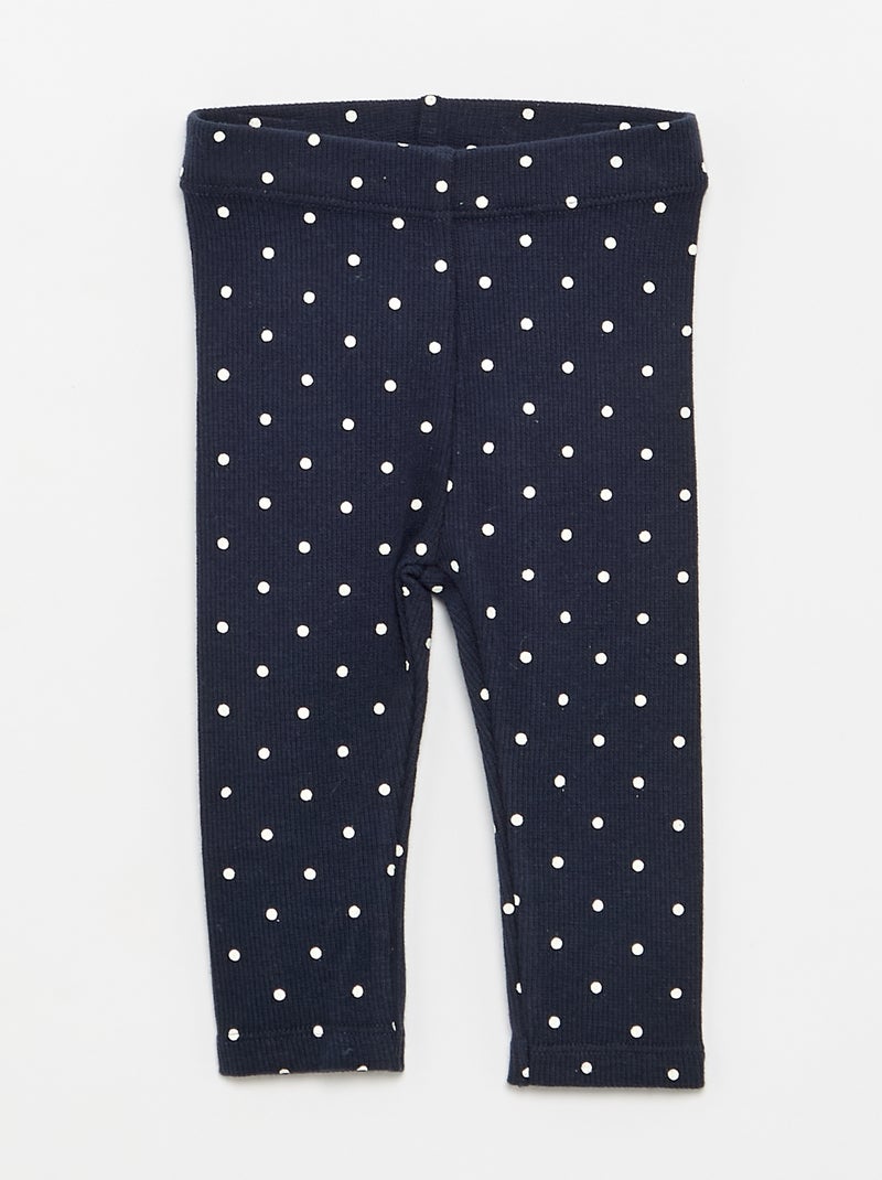 Conjunto de 2 peças - T-shirt de manga comprida + legging Bege - Kiabi