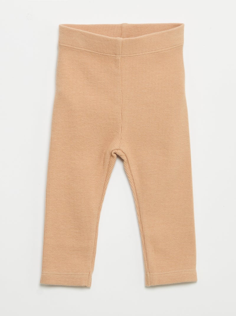 Conjunto de 2 peças - T-shirt de manga comprida + legging Branco - Kiabi