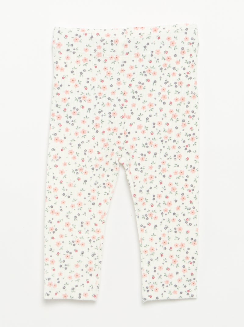 Conjunto de 2 peças - T-shirt de manga comprida + legging Rosa - Kiabi