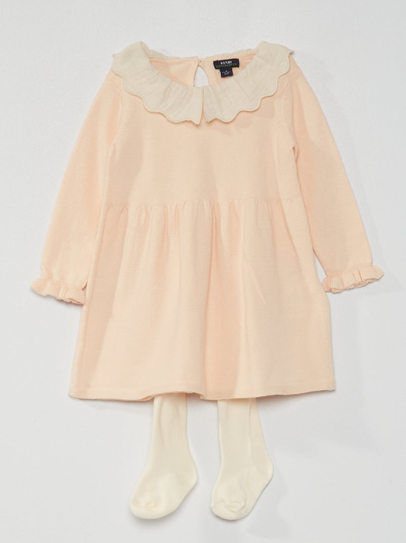 Conjunto de 2 peças - Vestido + collants BEGE - Kiabi
