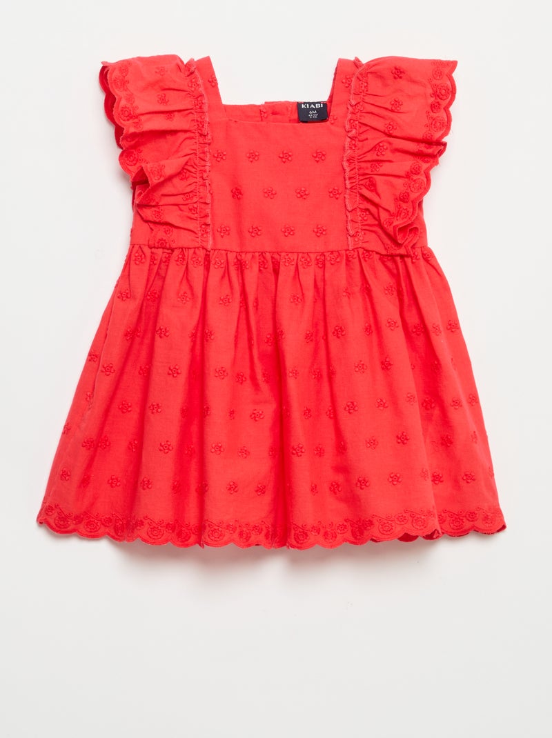 Conjunto de 2 peças - vestido sem mangas + cuequinha Vermelho - Kiabi