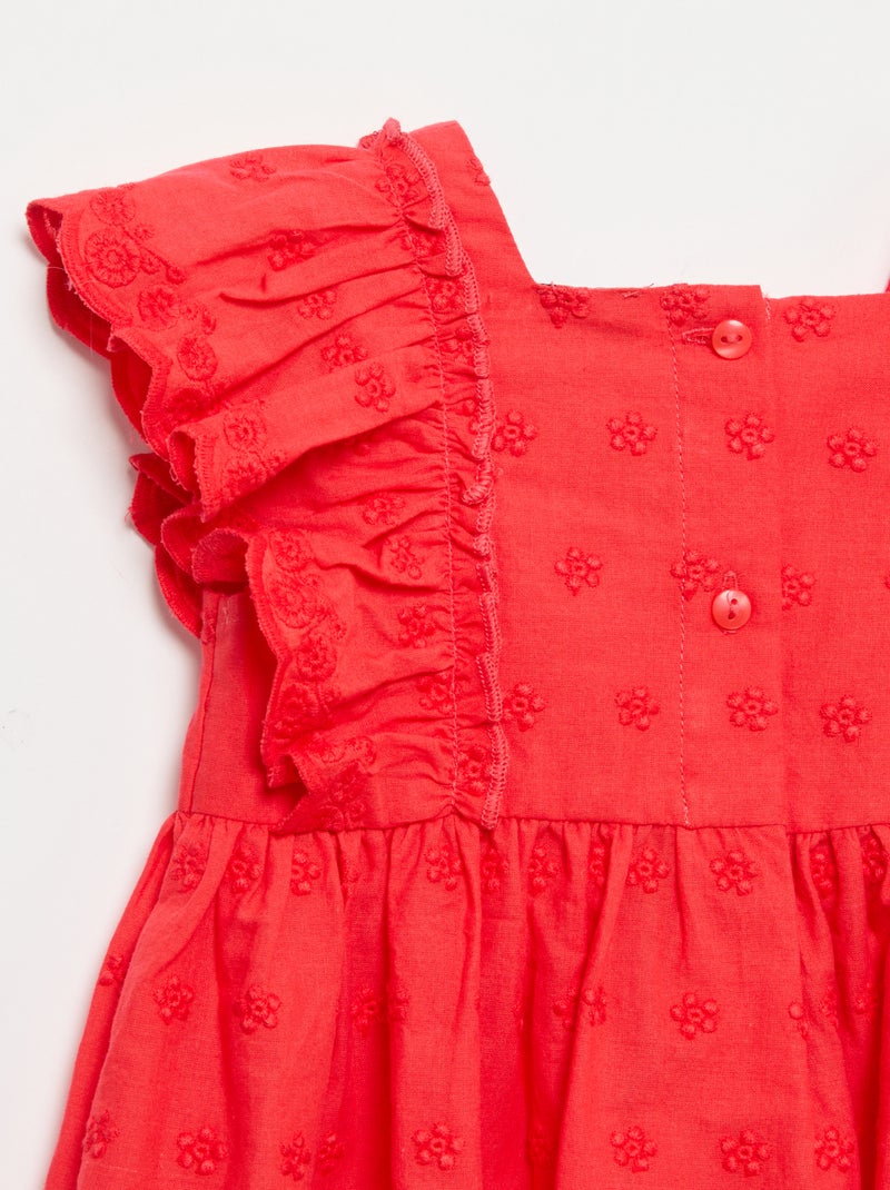 Conjunto de 2 peças - vestido sem mangas + cuequinha Vermelho - Kiabi