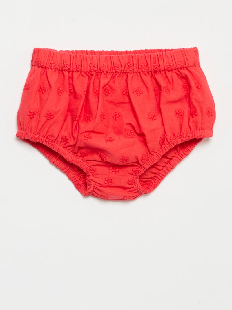Conjunto de 2 peças - vestido sem mangas + cuequinha Vermelho - Kiabi