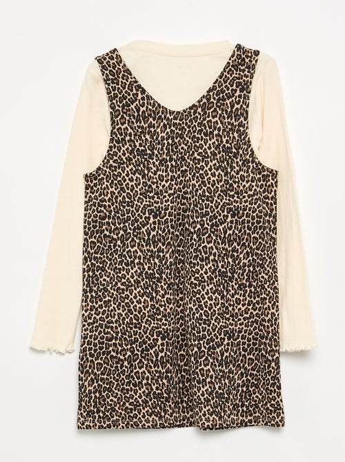 Conjunto de 2 peças - Vestido + T-shirt de manga comprida - Kiabi