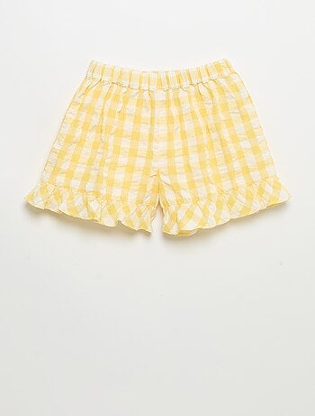 Conjunto de 2 peças: blusa e calções com folhos