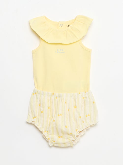 Conjunto de 2 peças body + cueca - Kiabi