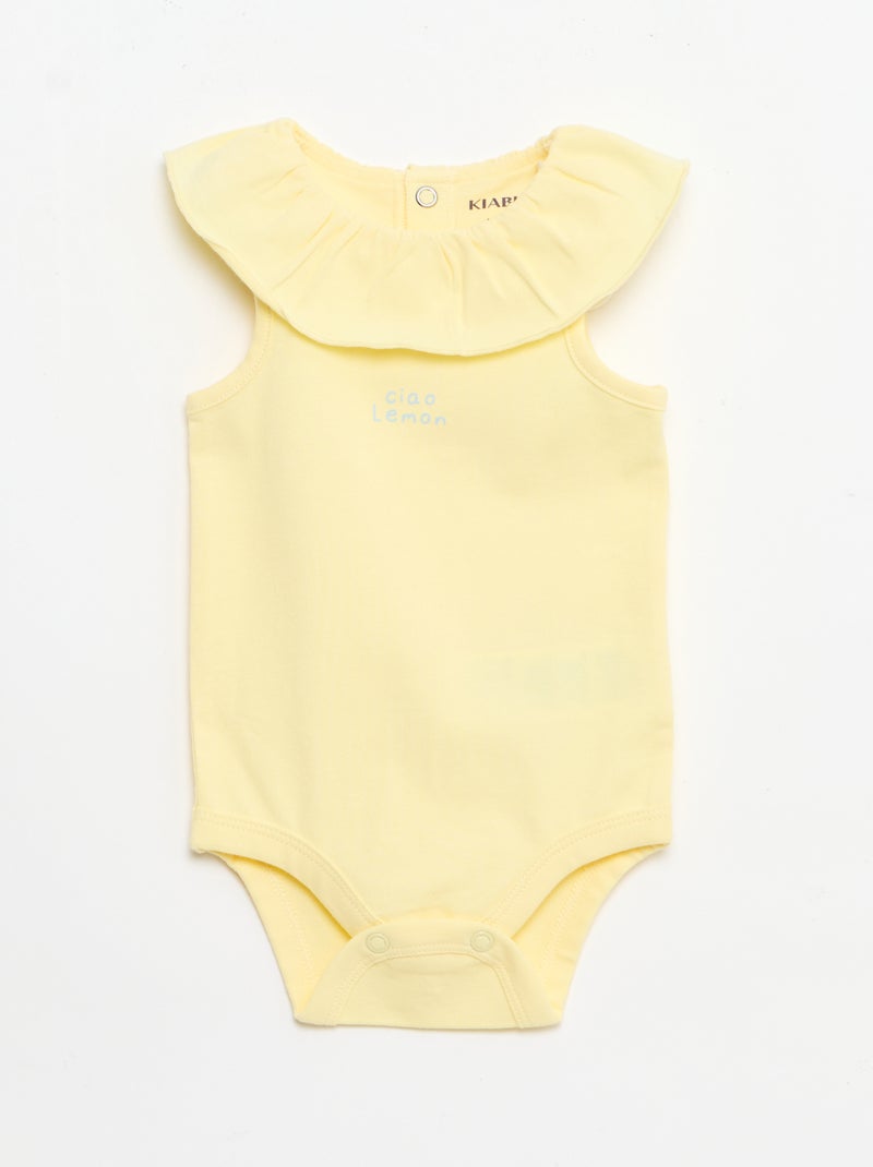Conjunto de 2 peças body + cueca Amarelo - Kiabi
