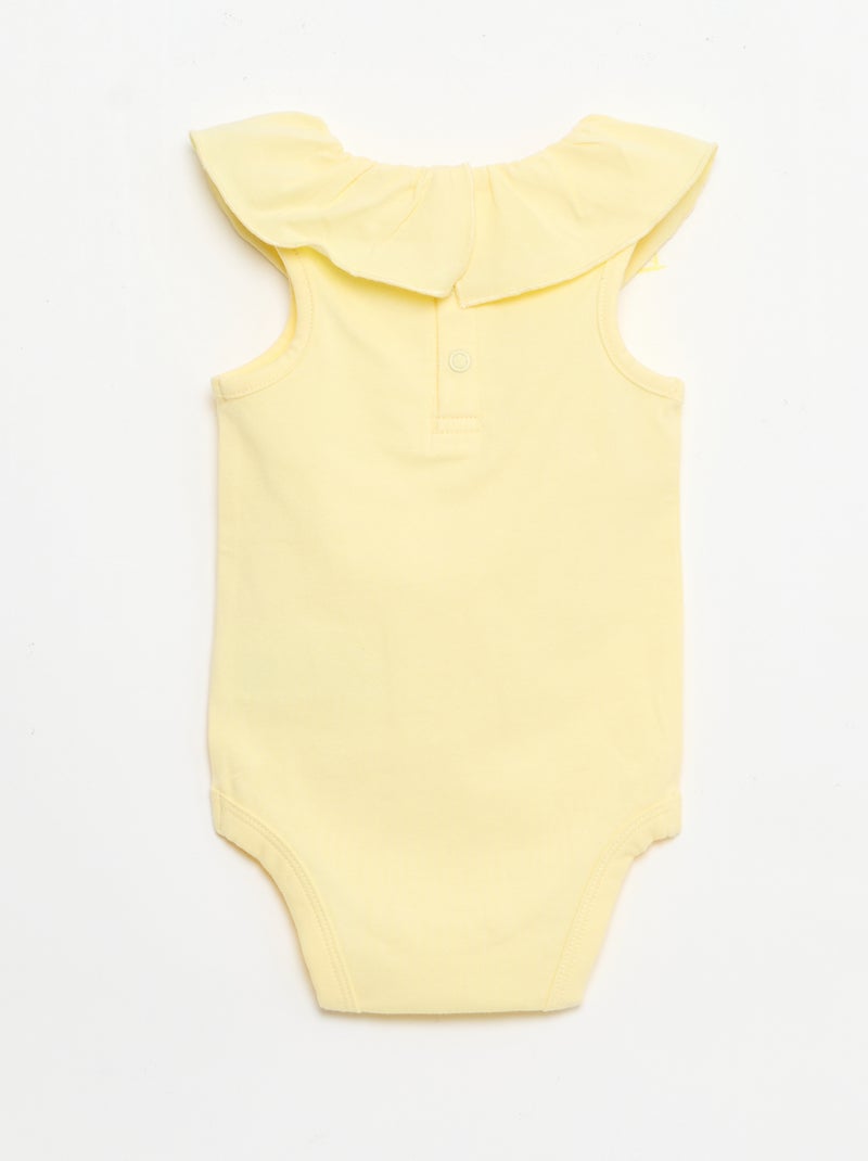 Conjunto de 2 peças body + cueca Amarelo - Kiabi