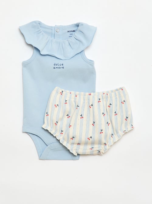 Conjunto de 2 peças body + cueca - Kiabi