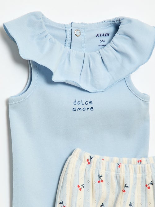 Conjunto de 2 peças body + cueca - Kiabi