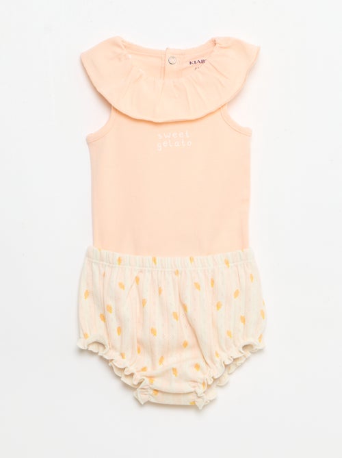 Conjunto de 2 peças body + cueca - Kiabi