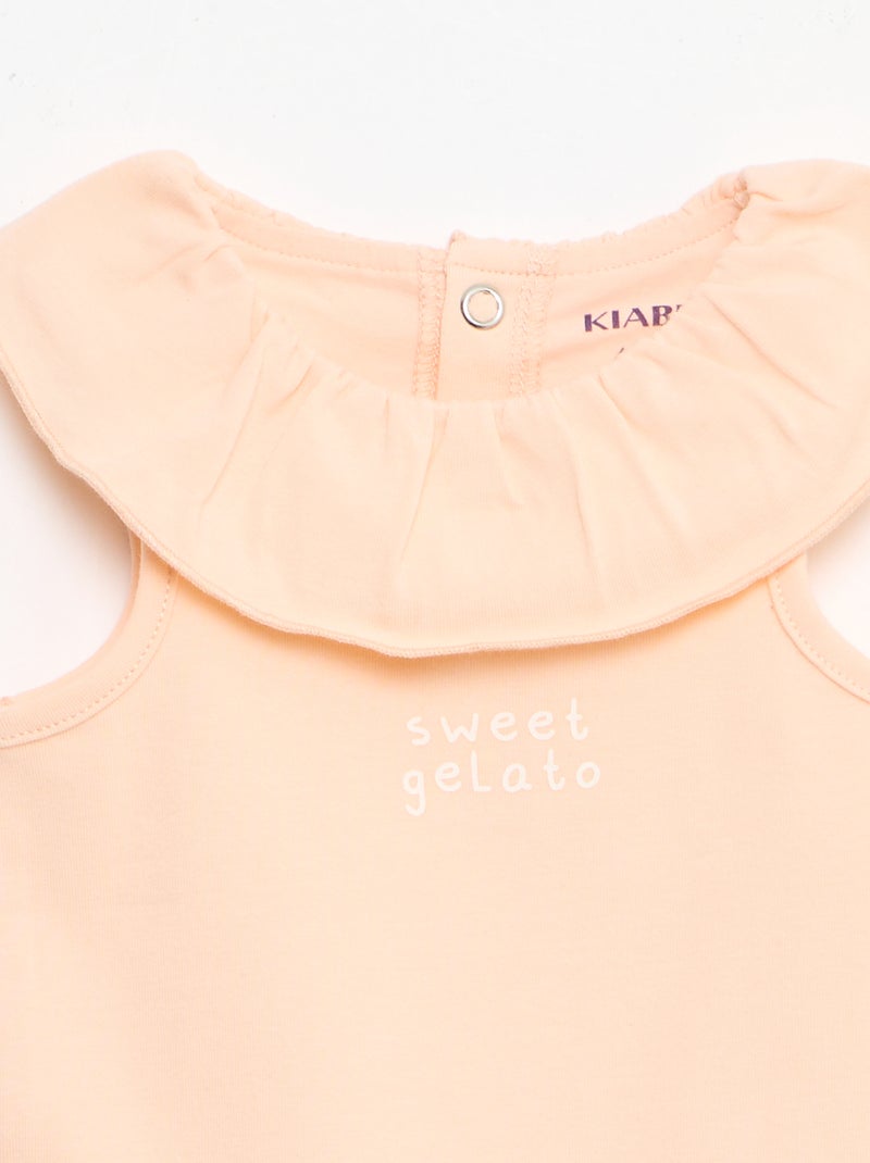 Conjunto de 2 peças body + cueca Rosa - Kiabi