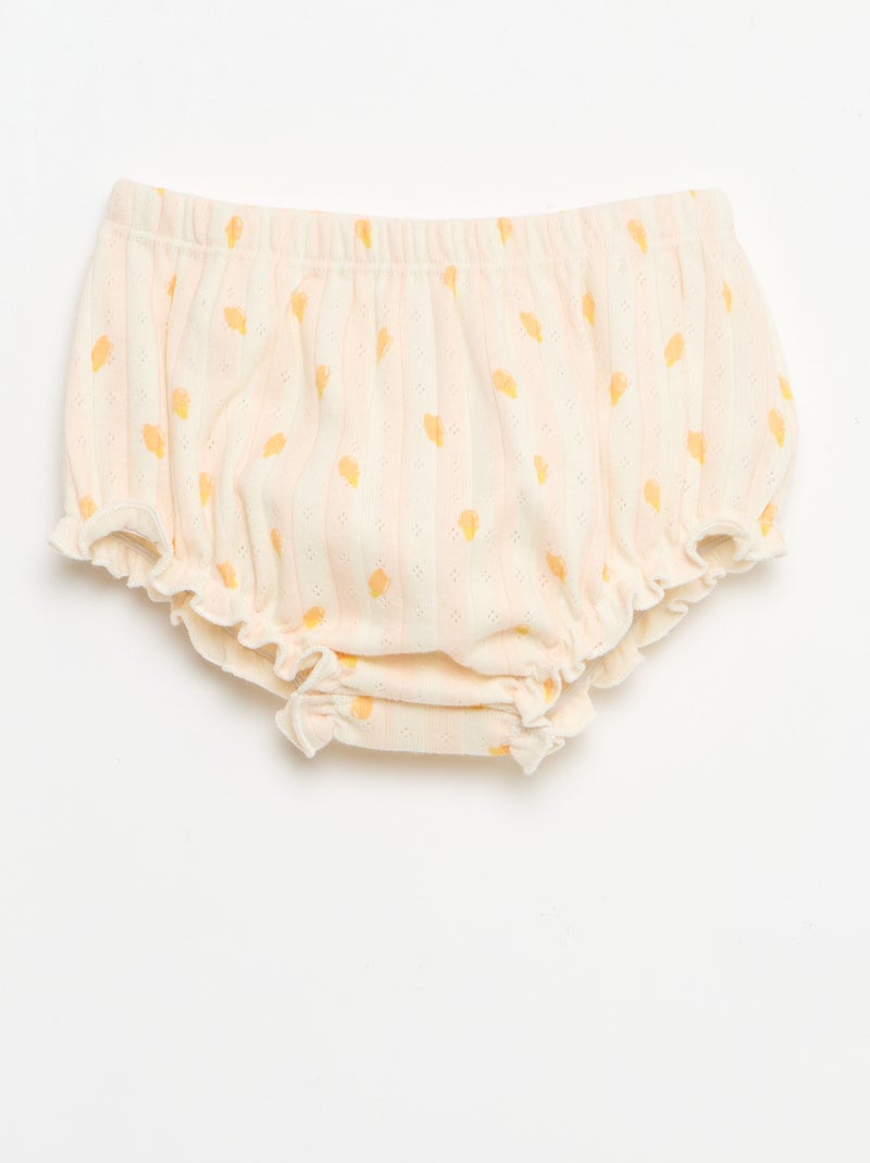 Conjunto de 2 peças body + cueca Rosa - Kiabi