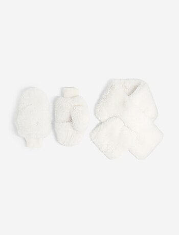Conjunto de 2 peças: cachecol + luvas