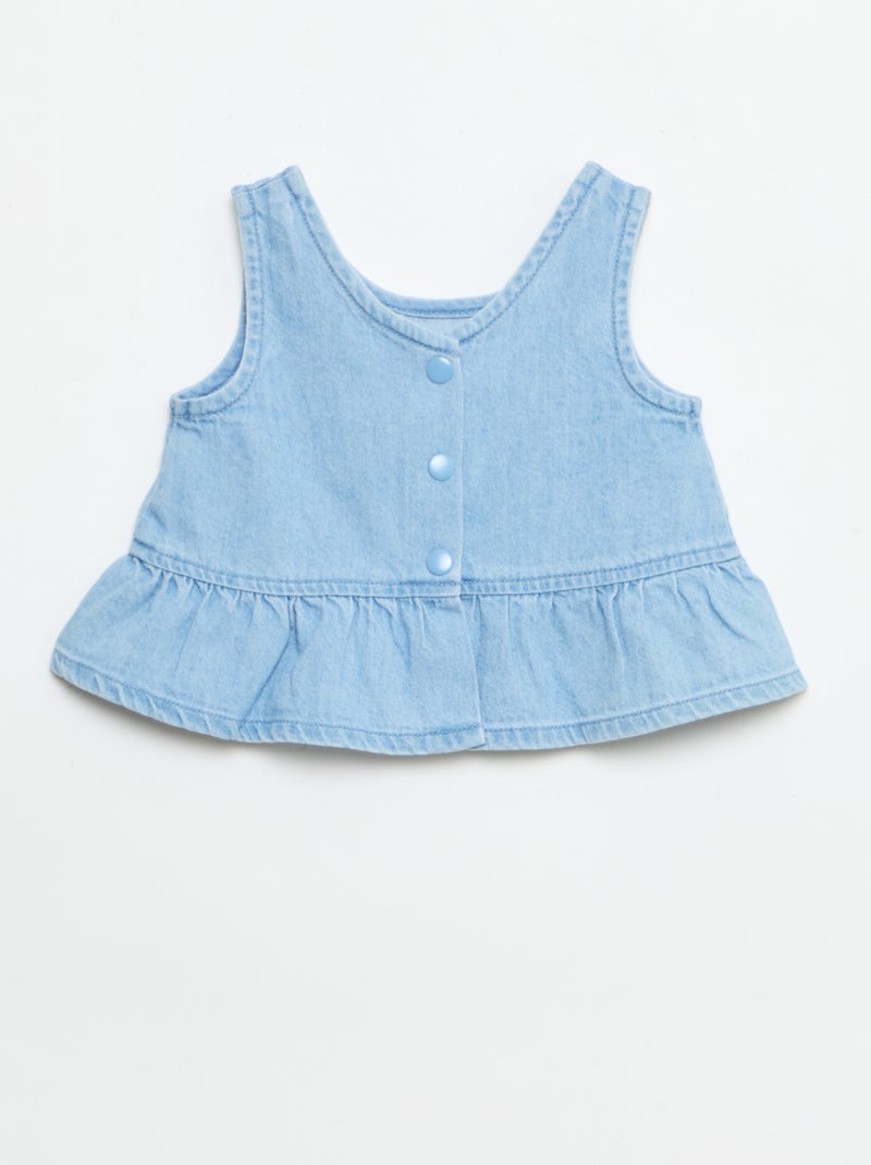 Conjunto de 2 peças: calções + T-shirt de calças de ganga Azul - Kiabi