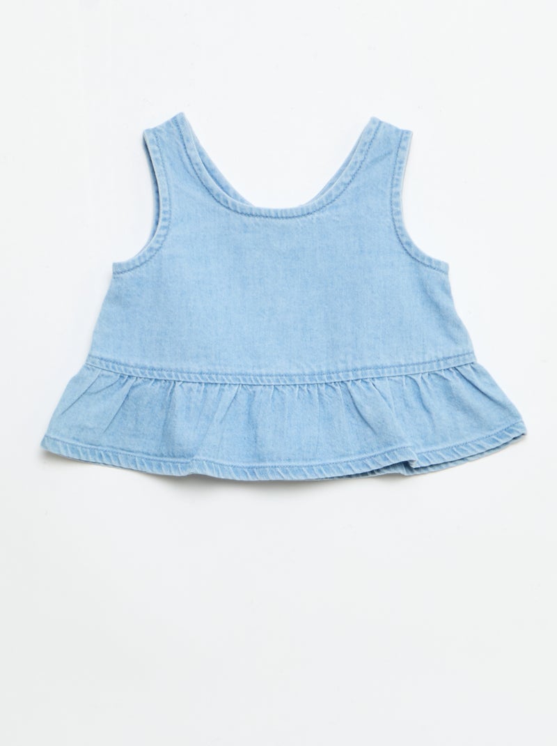 Conjunto de 2 peças: calções + T-shirt de calças de ganga Azul - Kiabi