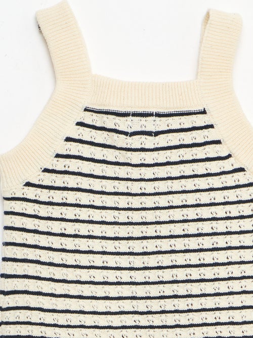 Conjunto de 2 peças: calções + t-shirt em croché - Kiabi