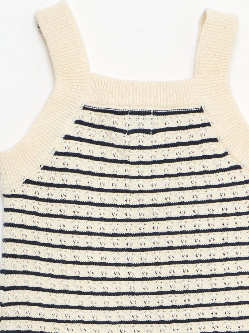 Conjunto de 2 peças: calções + t-shirt em croché Azul - Kiabi