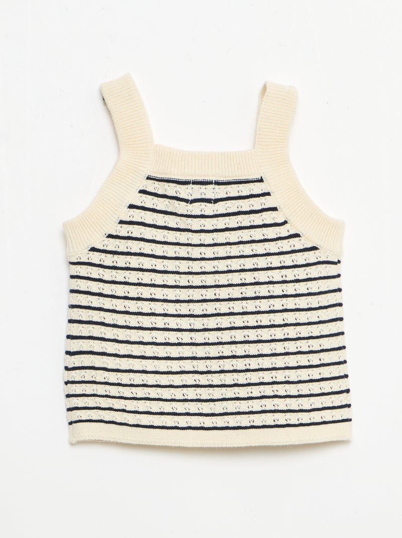 Conjunto de 2 peças: calções + t-shirt em croché Azul - Kiabi