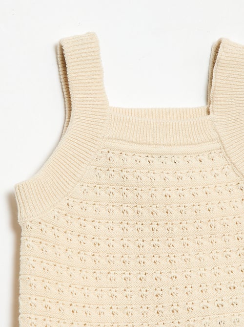 Conjunto de 2 peças: calções + t-shirt em croché - Kiabi
