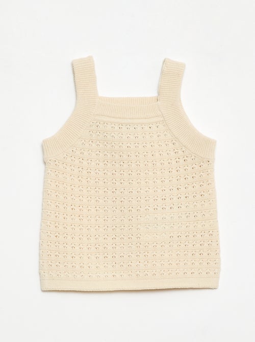 Conjunto de 2 peças: calções + t-shirt em croché - Kiabi