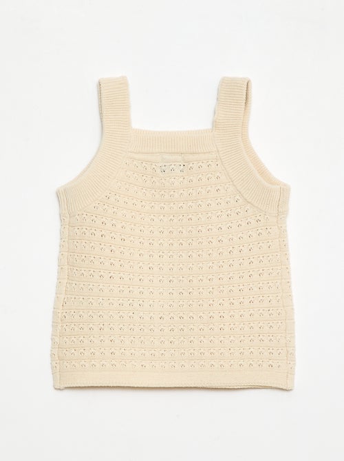 Conjunto de 2 peças: calções + t-shirt em croché - Kiabi