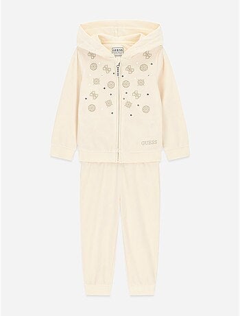 Conjunto de 2 peças: camisola com capuz e calças - guess kids
