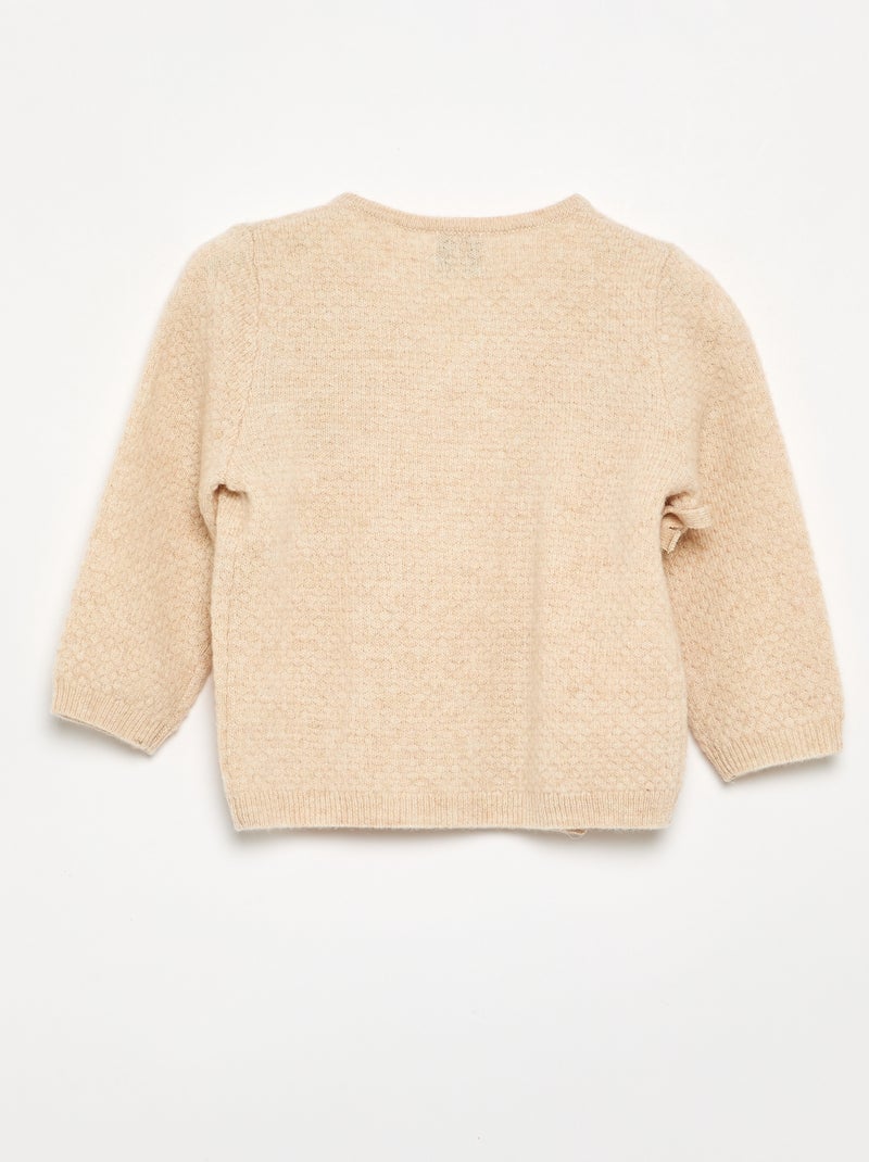 Conjunto de 2 peças de lã e caxemira - Premium Bege - Kiabi