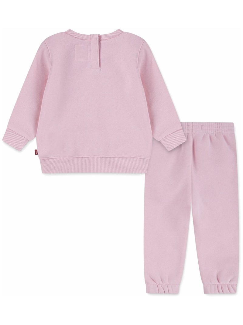 Conjunto de 2 peças de roupa desportiva: camisola e calças de treino - Levi's Kids Rosa - Kiabi
