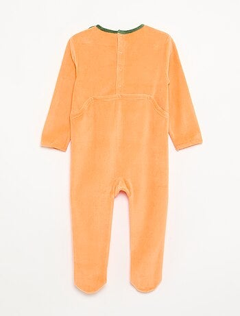 Conjunto de 2 peças de veludo 'Halloween' - pijama-macacão + gorro